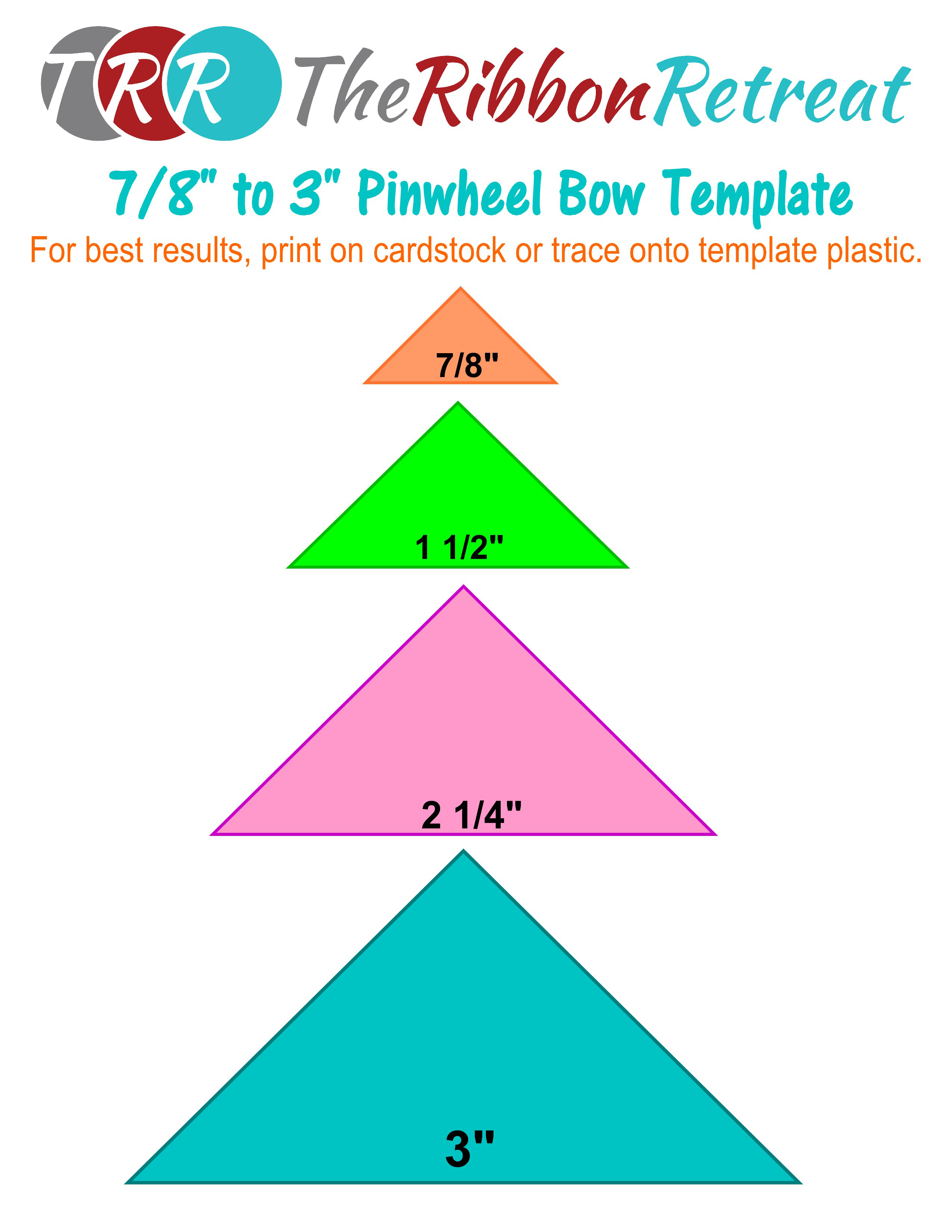 Pinwheel Bow Template